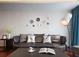 140㎡现代简约沙发背景墙装修效果图