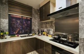 现代奢华四居室厨房装修效果图