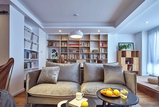 三居室现代北欧风装修沙发设计图