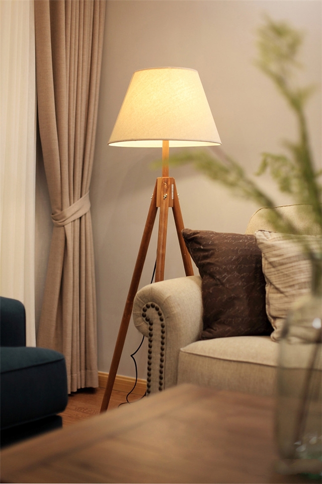 美式两居装修落地灯设计 简约二居装修落地灯图片 三居室北欧之家