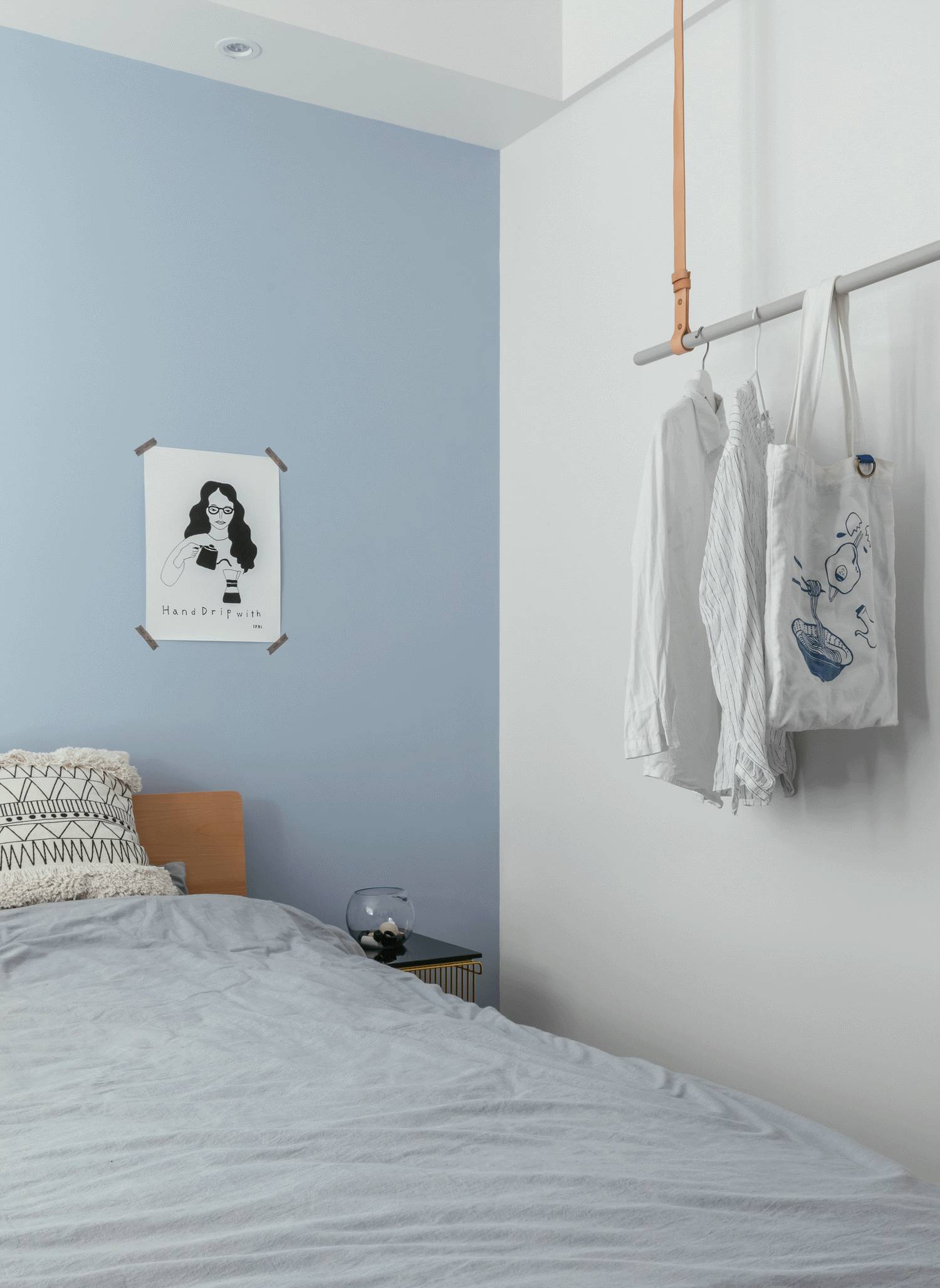 小户型北欧风卧室背景墙装修效果图
