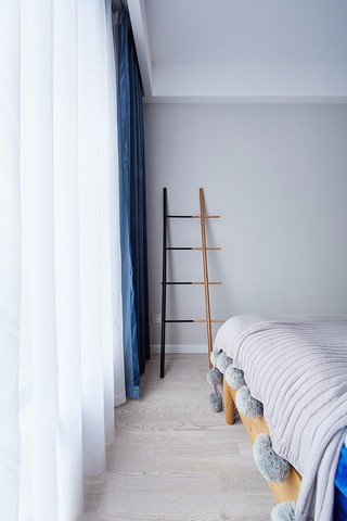 清新北欧风卧室窗帘设计效果图