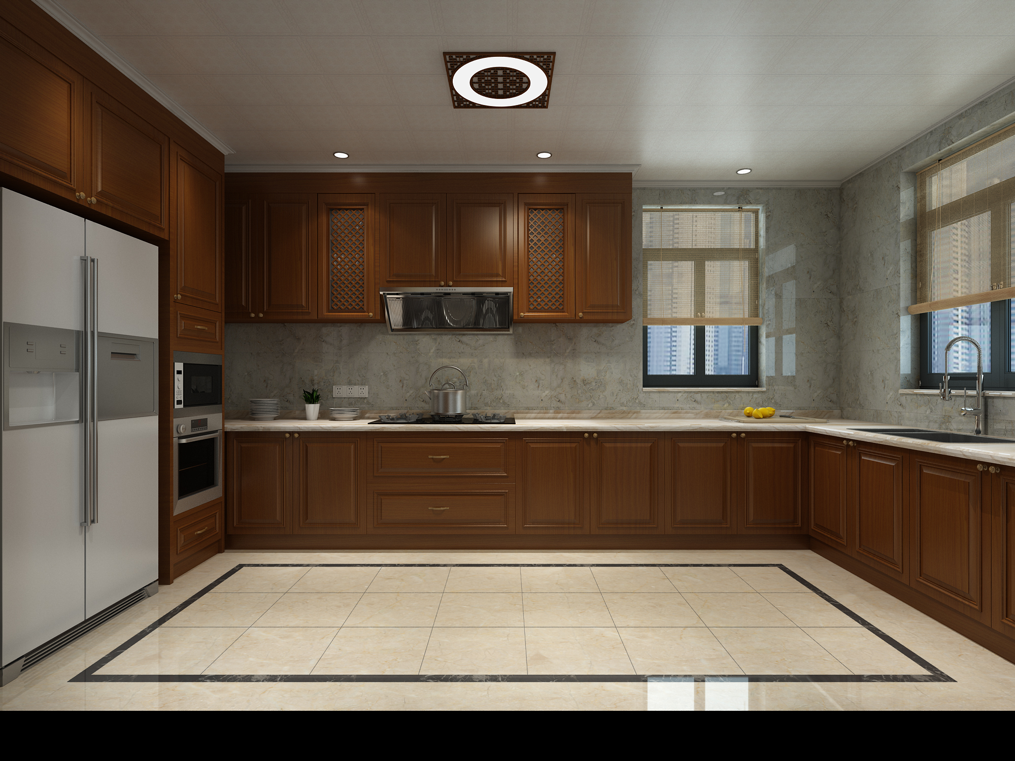 现代简约风厨房室内设计效果图图片素材_免费下载_jpg图片格式_VRF高清图片500695609_摄图网