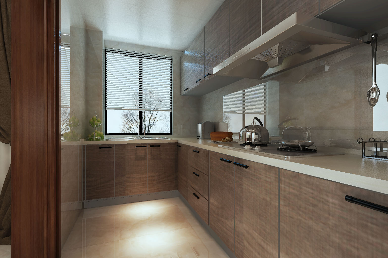 厨房装修千万别错过了木纹砖 - 东弘设计设计效果图 - 每平每屋·设计家