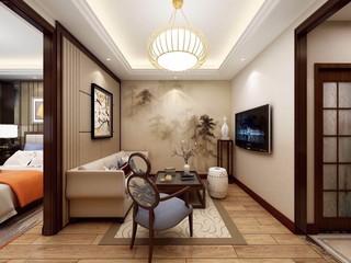 新中式风格公寓客厅装修效果图