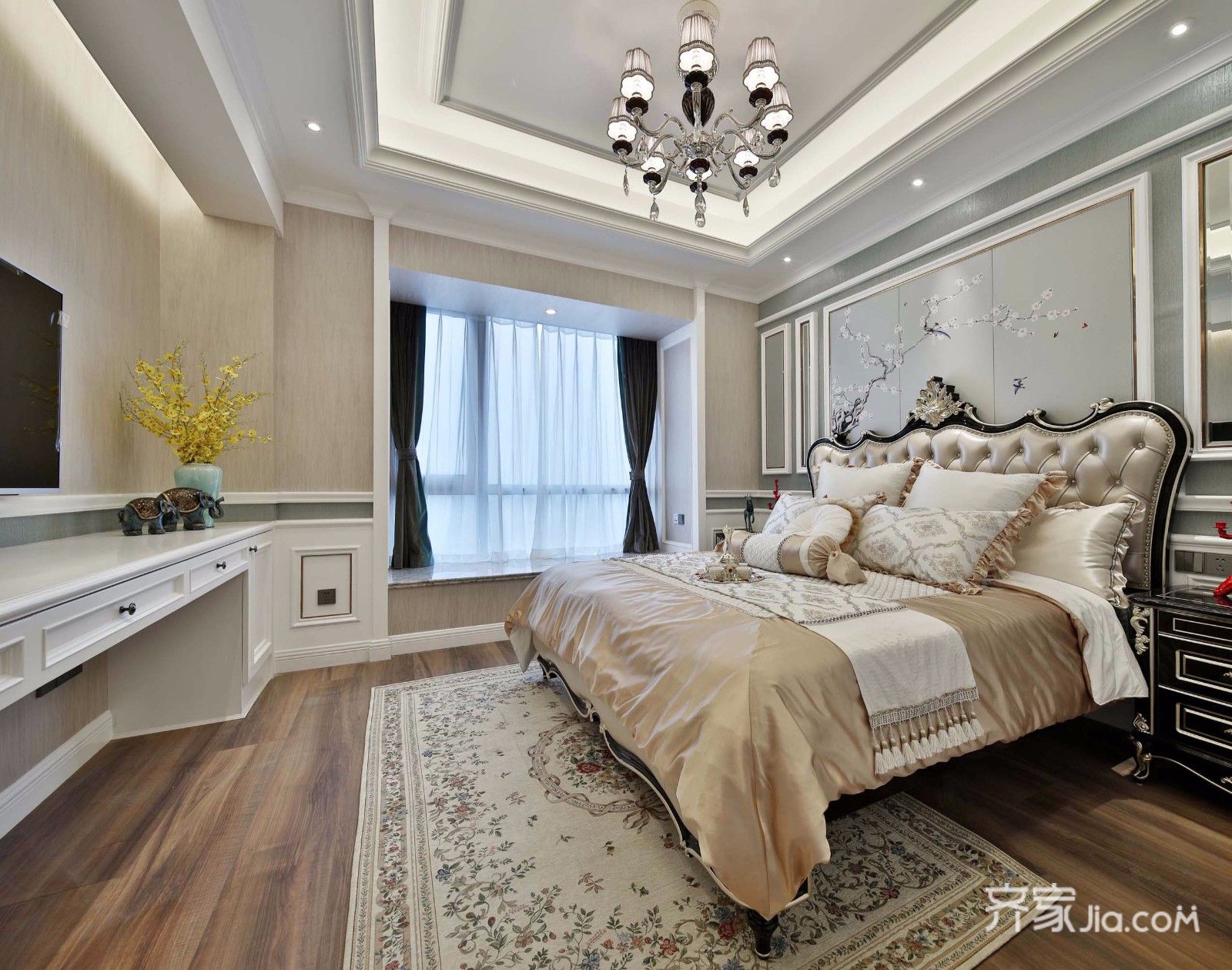古典欧式风格别墅卧室装修效果图