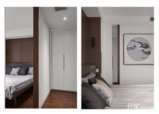 120㎡新中式三居装修卧室搭配图