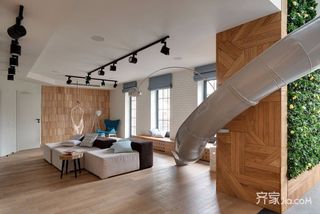 小户型LOFT公寓装修滑梯设计图