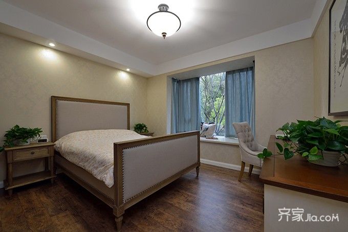 15-20万装修,三居室装修,140平米以上装修,卧室,美式风格,卧室背景墙