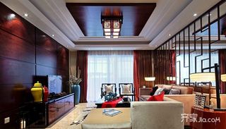 150平新中式三居客厅装修效果图