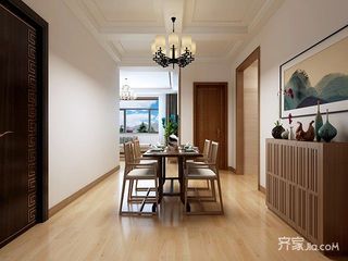 中式风格二居室装修餐边柜设计图