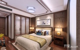300平中式风格别墅卧室装修效果图