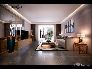 新中式风格大户型客厅装修效果图