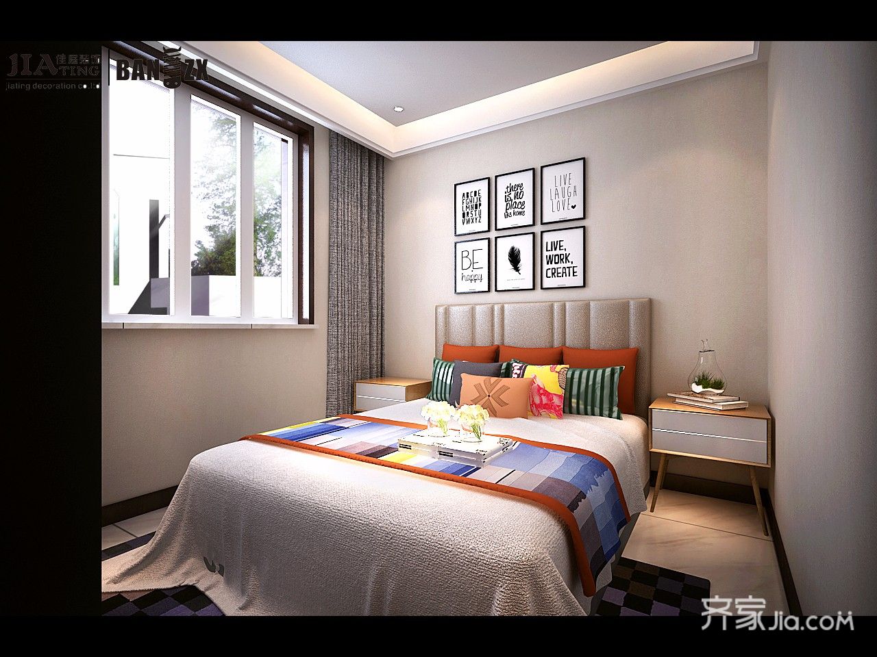 新中式风格大户型卧室装修效果图