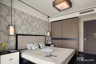 新中式三居卧室装修设计效果图