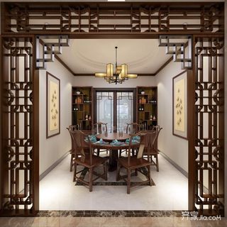 中式风格别墅餐厅装修设计效果图
