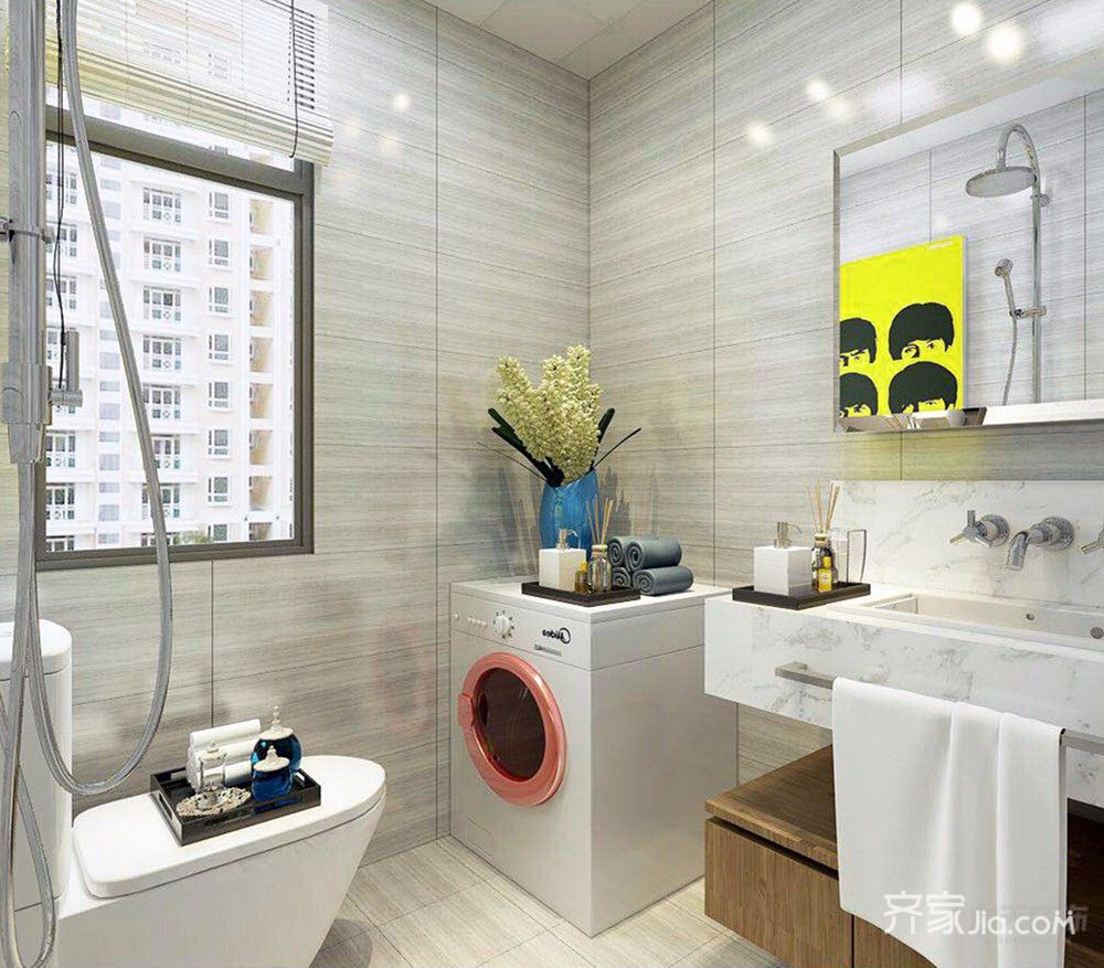 现代风格三居室卫生间装修设计效果图