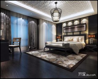 大户型新中式四房卧室装修效果图