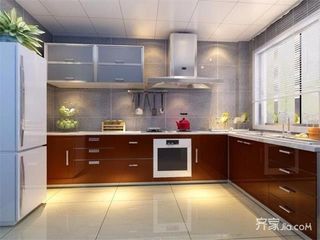 117平美式风格三居厨房装修效果图