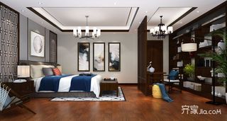 新中式风格三居卧室装修设计效果图