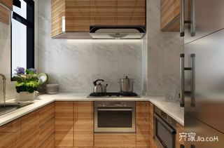 90㎡三居新中式风格厨房装修效果图