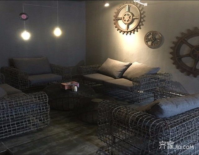 20万以上装修,140平米以上装修,loft风格,客厅,沙发,沙发背景墙,灰色