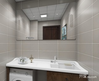 100平现代中式三居装修卫生间效果图