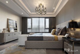120平现代中式风格卧室装修效果图