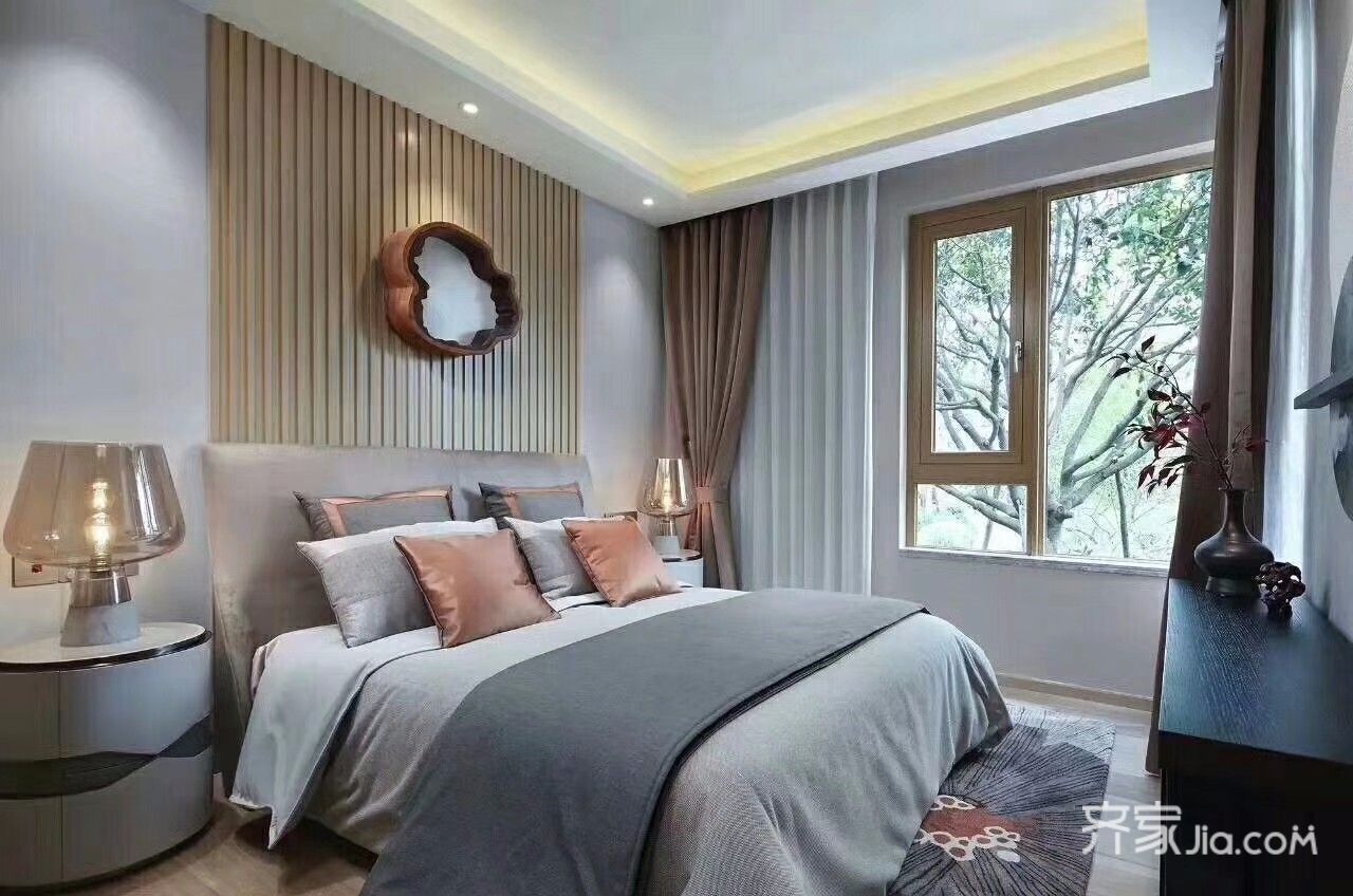 新中式别墅卧室装修设计效果图