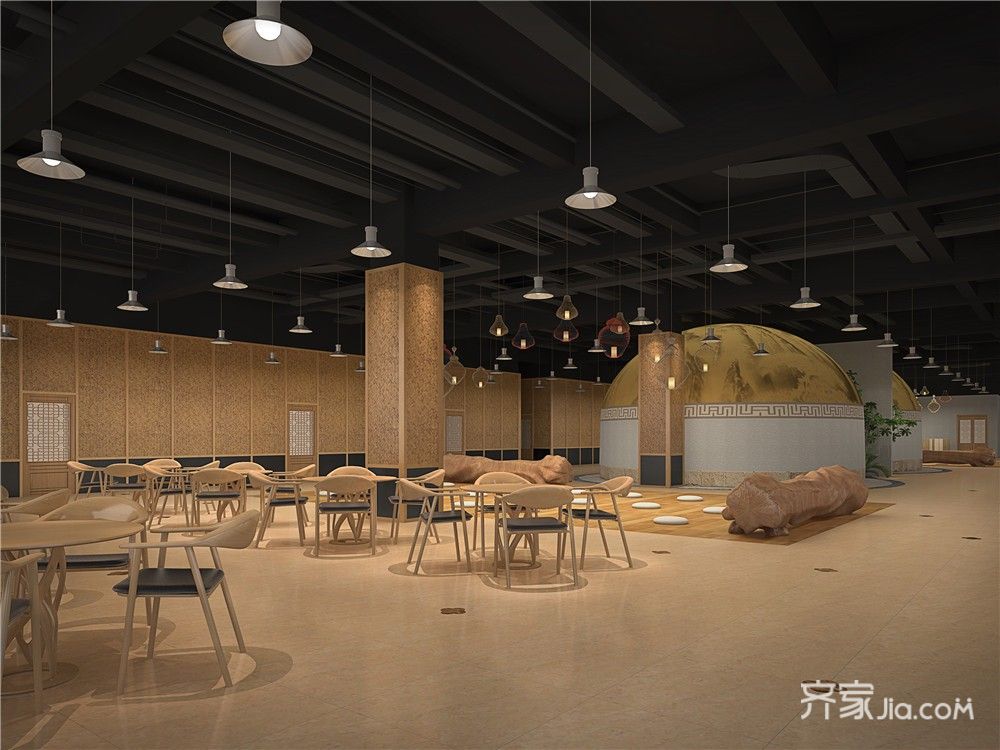 养生会所,20万以上装修,大户型,140平米以上装修,简约风格,原木色