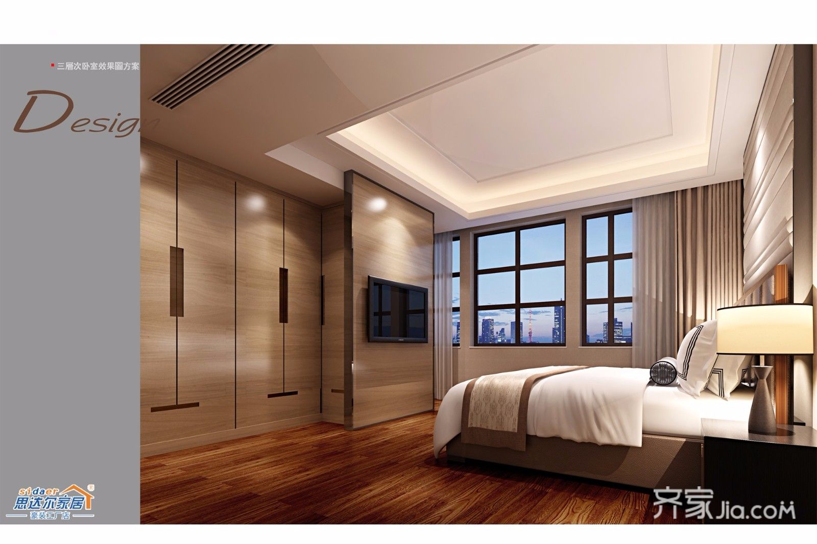 中式别墅设计卧室衣柜图片