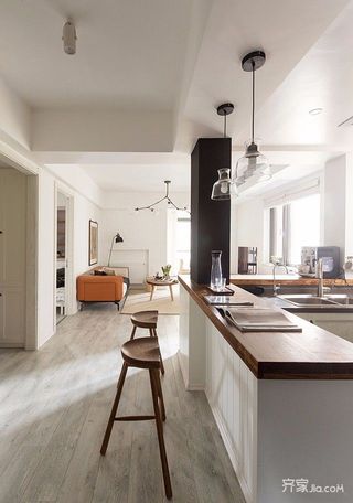 160平现代简约风格装修厨房实景图