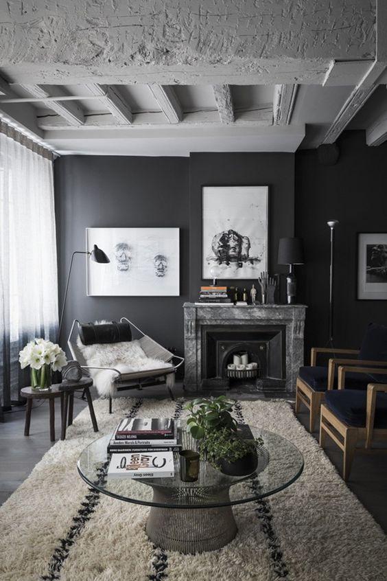 高级灰让你的家也高级起来：看看客厅由深到浅的50种灰色搭配案例