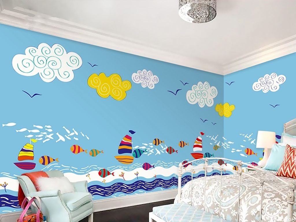  选一个儿童房手绘墙，让孩子的想象天马行空布吉小产权房南晶小区