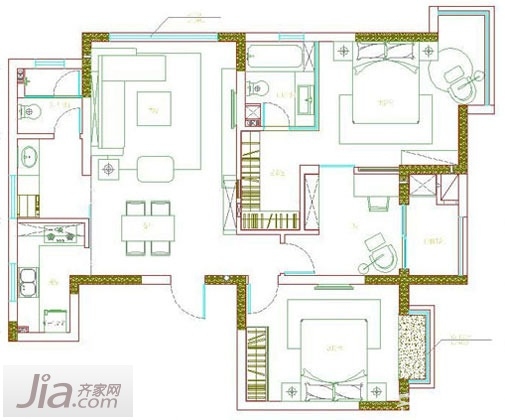 因爱而暖 113平简约宜家风省钱婚房 