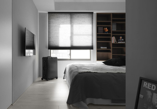 黑白极简现代风卧室装修效果图