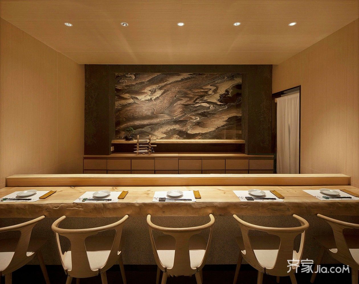 200后现代别墅装修效果图,初原日式料理店装修案例效果图-齐家网