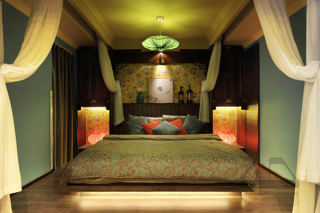东南亚风格二居卧室装修效果图