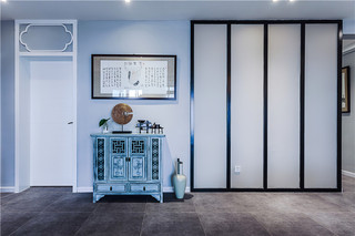 150平新中式风格装修玄关柜设计图