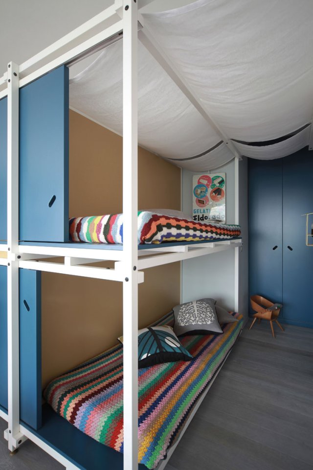 40㎡小户型公寓装修卧室双层床设计