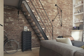 小户型Loft公寓装修楼梯效果图