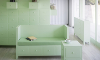 薄荷绿药房休闲沙发设计图