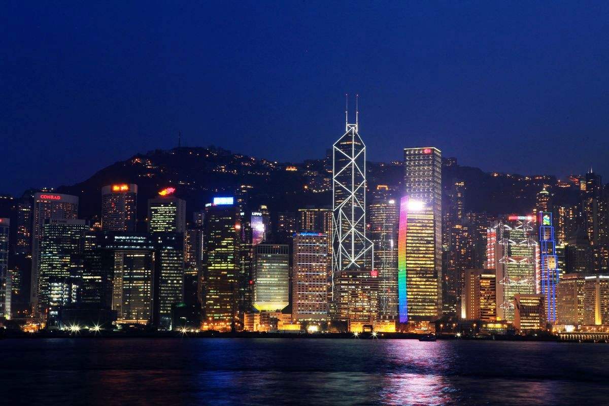 城市楼房的夜景香港旅游图片下载 - 觅知网