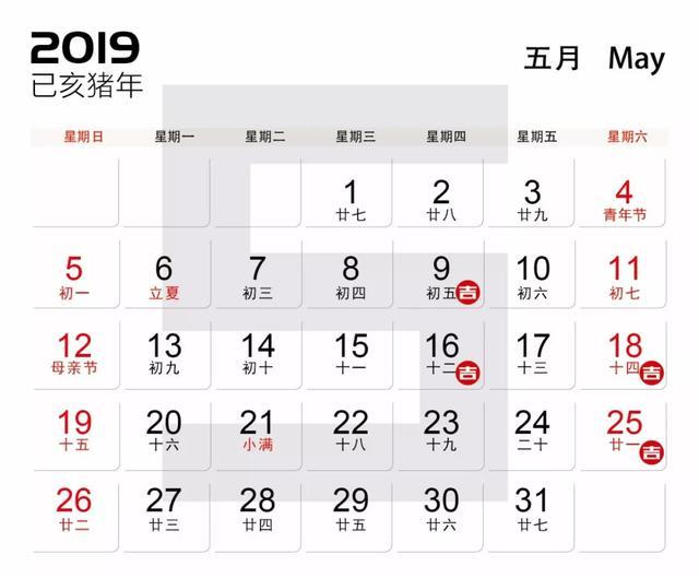 2019年5月份装修吉日大全，助你开工大吉！