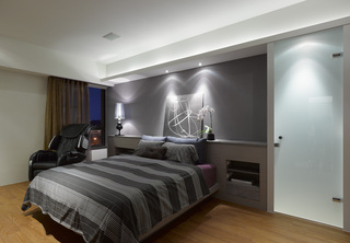现代简约风格公寓卧室装修设计图