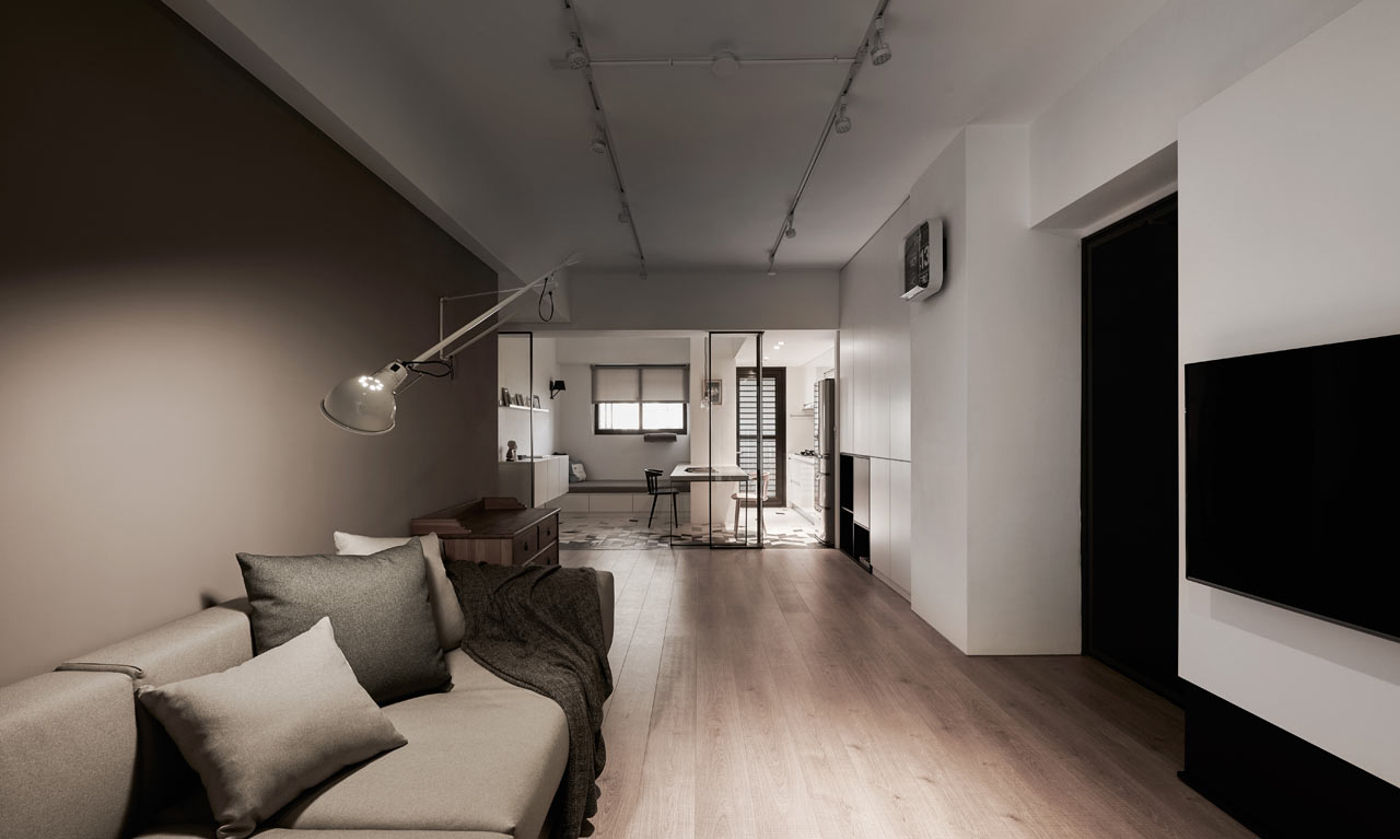 公寓装修,5-10万装修,简约风格,60平米装修,沙发背景墙,灰色