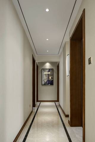 140㎡现代中式风格走廊装修效果图