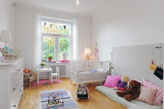 白色简约北欧风公寓儿童房装修效果图