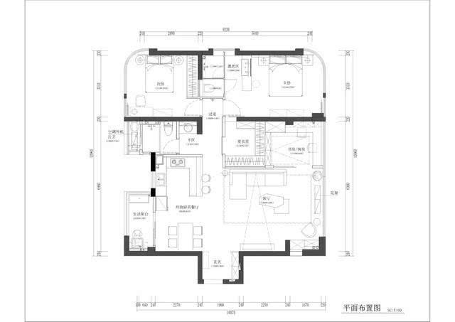 105平现代简约风格设计 低饱和度色调文艺淡雅空间