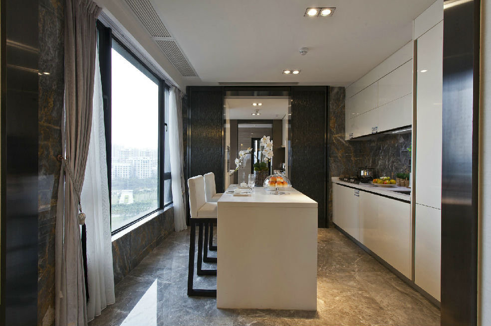 四居室现代简约风格厨房装修效果图